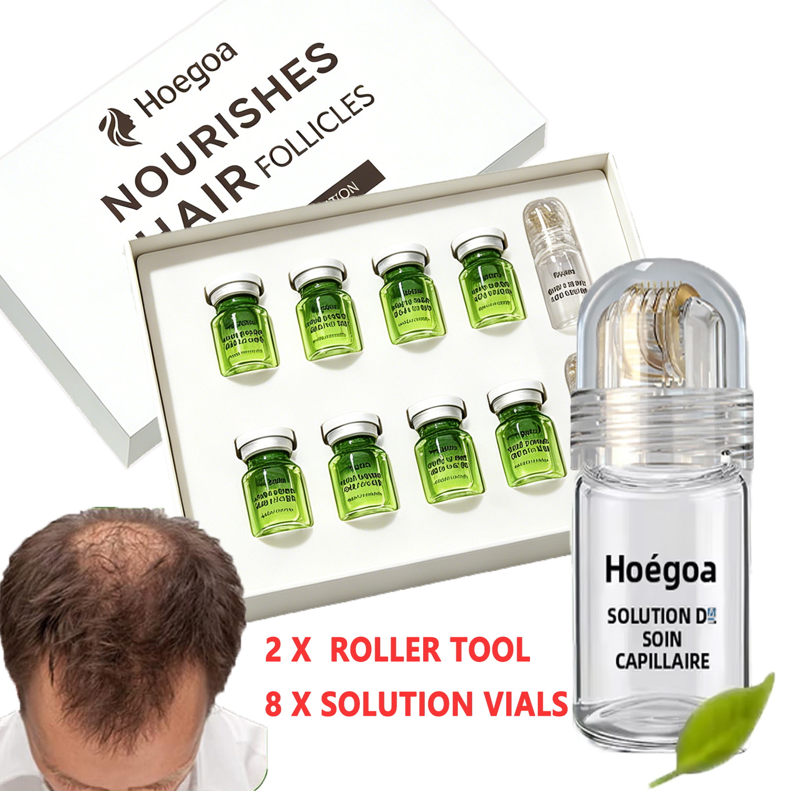 Derma Roller 0.25 - 0.25mm Hair Care Micro-needle Roller Set