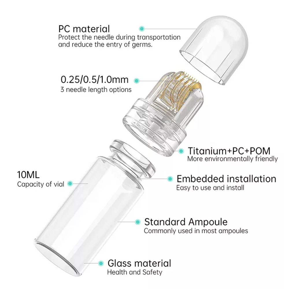 1PCS 64Pins Titanium Micro Nee - огляд і ціна Derma Roller 0.25